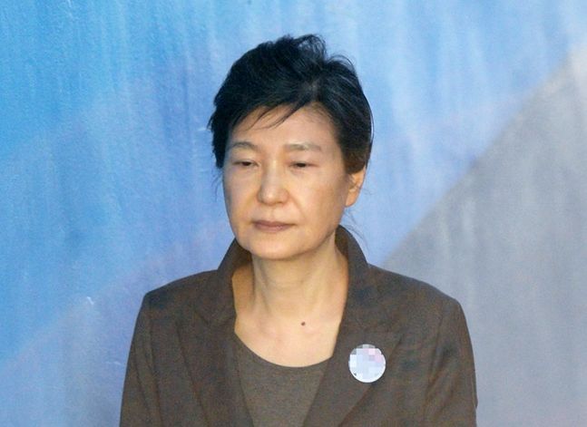 지난 2017년 9월 당시 재판을 받기 위해 법정에 출석했던 박근혜 전 대통령 ⓒ 뉴시스