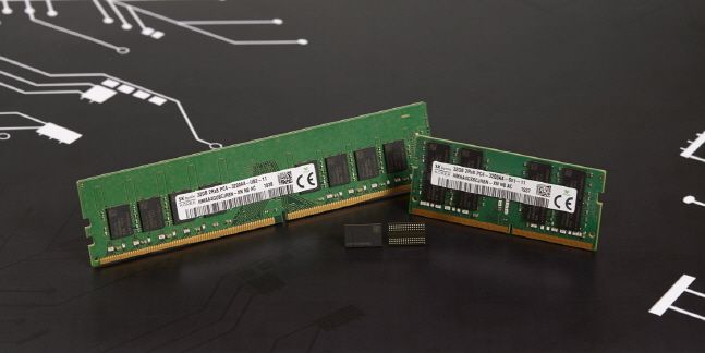 SK하이닉스가 개발한 3세대 10나노급(1z) DDR4 D램.ⓒSK하이닉스