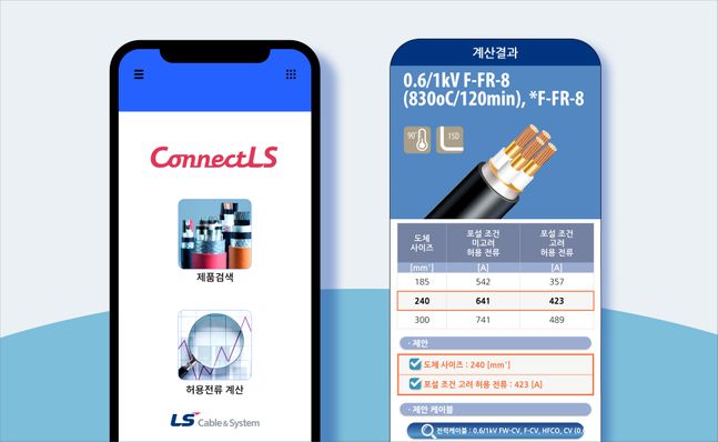 LS전선 케이블 추천 앱 ‘커넥트LS’.ⓒLS전선