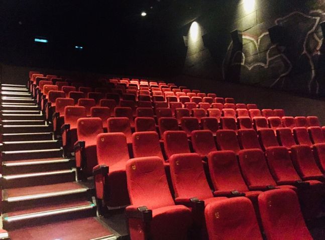 코로나19가 확산세를 보이던 4월 서울의 한 극장 관객석ⓒ