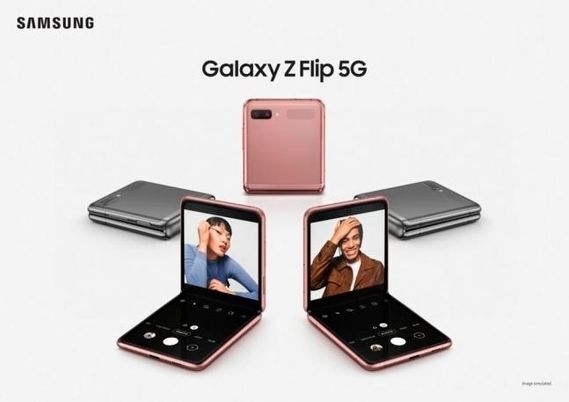 삼성전자 폴더블 스마트폰 ‘갤럭시Z 플립 5G’.ⓒ삼성전자