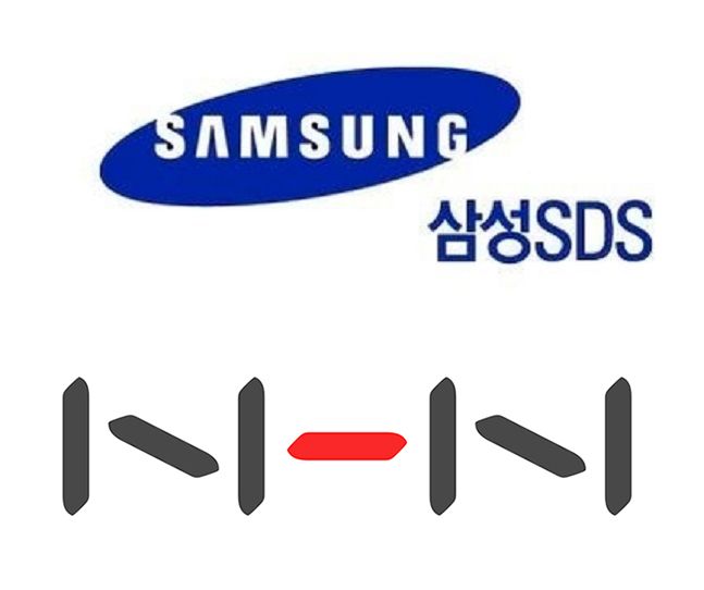 삼성SDS(위쪽)와 NHN 로고.ⓒ각사