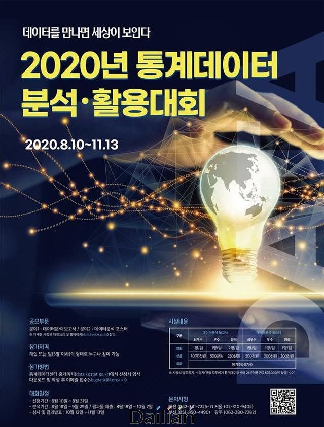 '2020년 통계 데이터 분석·활용대회' 포스터 ⓒ통계청