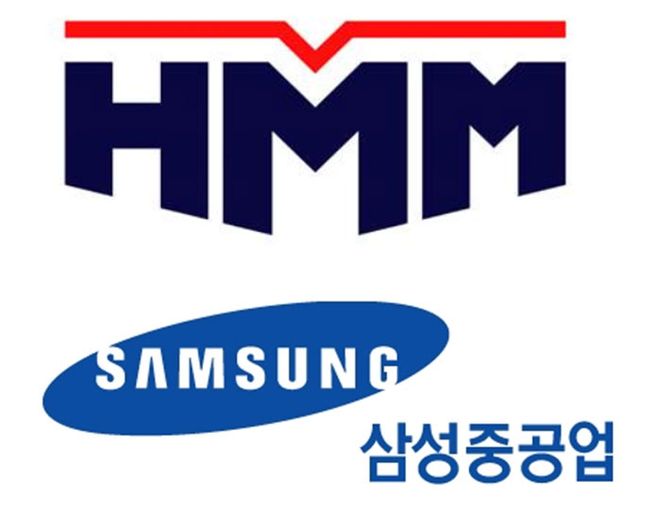 HMM(위)과 삼성중공업 로고. ⓒ각사
