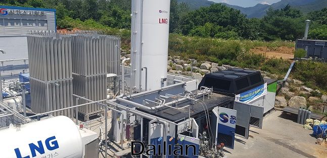 강원 영월군에 위치한 한국가스안전공사 에너지안전실증연구센터에서 이동형 LNG 액화플랜트 실증이 진행되고 있다. ⓒ가스안전공사