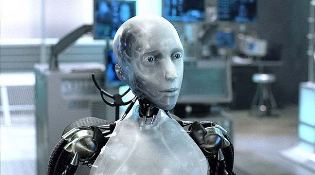 인공지능(AI)을 가진 로봇이 나오는 영화 '아이로봇'의 한 장면.