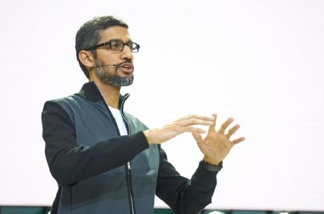 순다르 피차이 구글 최고경영자(CEO)는 2018년 6월 7일(현지시간) ‘7대 AI윤리지침’을 발표했다. ⓒ 구글