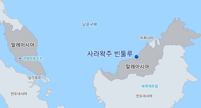 삼성엔지니어링 말레이시아 사라왁 메탄올 플랜트 현장위치도 ⓒ삼성엔지니어링