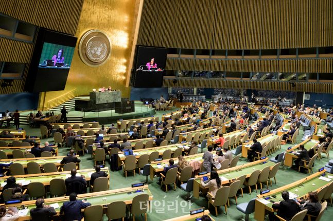 유엔총회가 진행되고 있는 모습(자료사진) ⓒAP/뉴시스