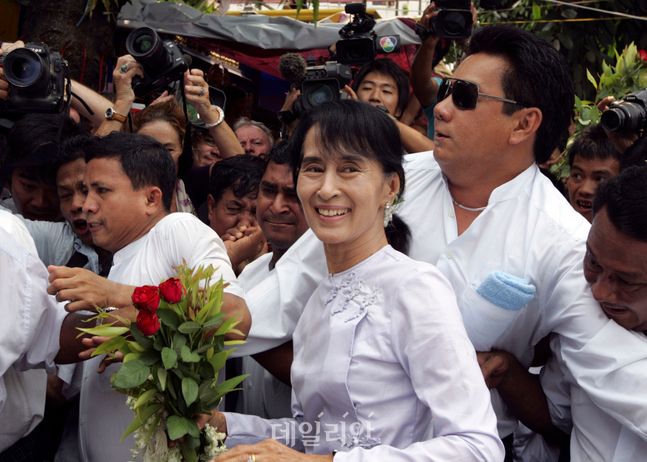 아웅산 수치 미얀마 국가고문(자료사진) ⓒAP/뉴시스