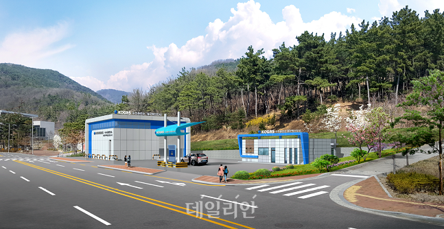 한국가스공사 본사 수소충전소 조감도(디자인은 리뉴얼 예정). ⓒ한국가스공사