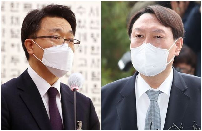 김진욱 고위공직자범죄수사처장(사진왼쪽)과 윤석열 전 검찰총장 ⓒ데일리안