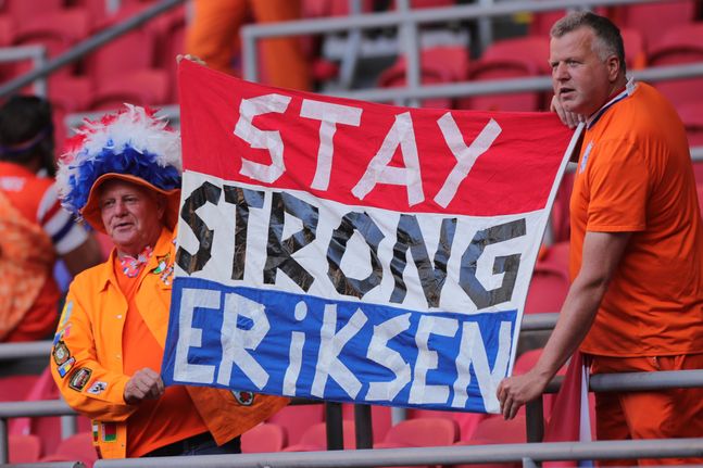현재 진행 중인 유로 대회에는 에릭센을 응원하는 목소리로 가득하다. ⓒ 뉴시스