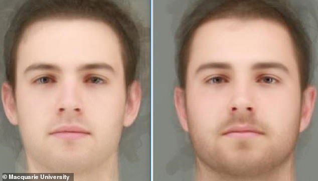 성적으로 보수적인 남성(왼쪽)의 평균 얼굴과 개방적인 남성(오른쪽) ⓒ맥쿼리대학 제공