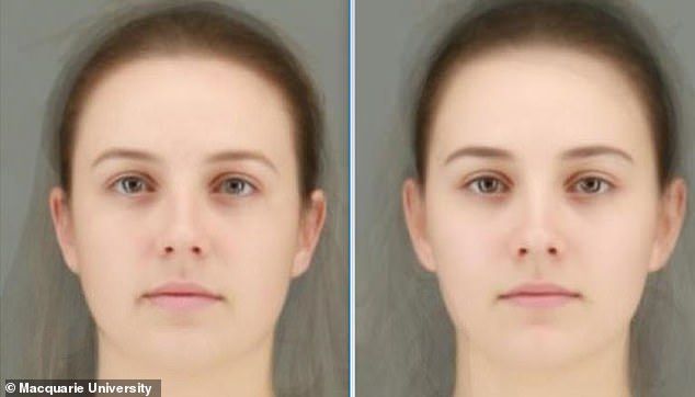 성적으로 보수적인 여성(왼쪽)의 평균 얼굴과 개방적인 여성(오른쪽) ⓒ맥쿼리대학 제공