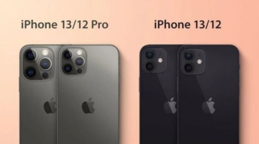 애플 스마트폰 ‘아이폰13’과 ‘아이폰12’ 카메라 모듈 크기 비교 사진. 맥루머스 홈페이지 캡처