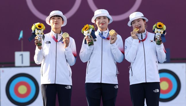 한국 여자앙궁은 도쿄올림픽에서 9연패 위업을 달성했다. ⓒ 뉴시스