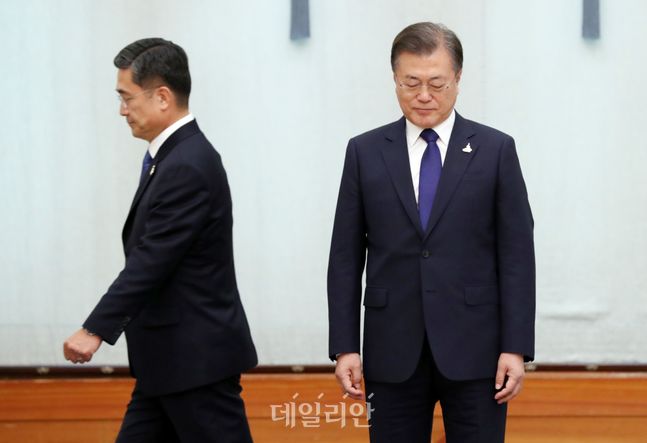 문재인 대통령과 서욱 국방부 장관(자료사진) ⓒ뉴시스