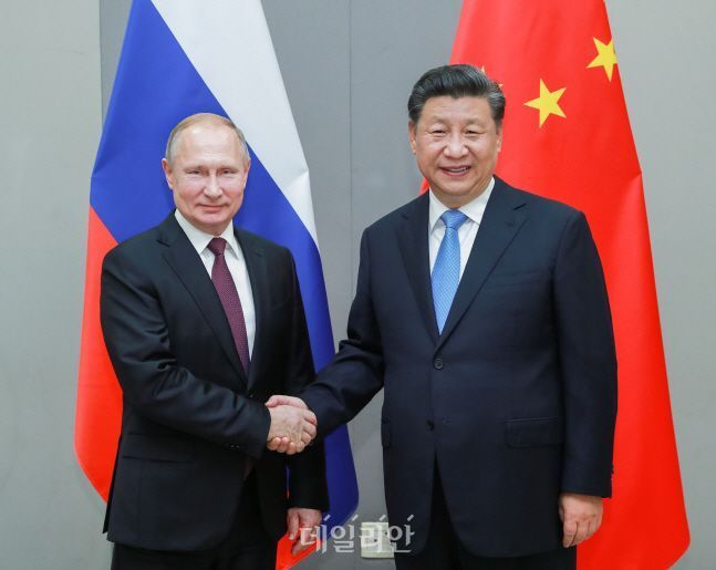 시진핑 중국 국가주석과 블라디미르 푸틴 러시아 대통령 ⓒ신화/뉴시스