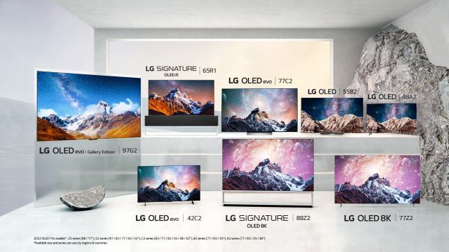 LG전자 2022년 올레드 TV 제품 라인업.ⓒLG전자