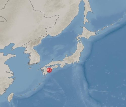 22일 오전 1시 8분 일본 오이타현(규슈) 오이타 남동쪽 75km 해역에서 규모 6.4의 지진이 발생했다.ⓒ기상청