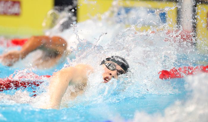 세계수영선수권 남자 자유형 200m 은메달을 획득한 황선우. ⓒ Xinhua=뉴시스