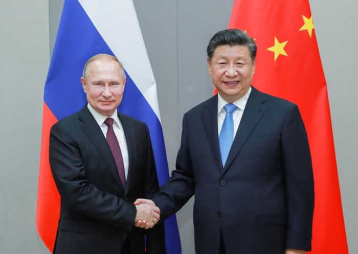 오른쪽 시진핑 중국 국가주석과 왼쪽 블라디미르 푸틴 러시아 대통령(자료사진) ⓒ신화/뉴시스