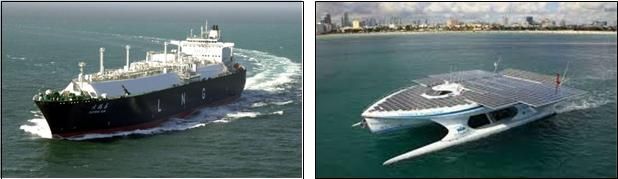 친환경에너지 추진선박(LNG 추진선 등)과 전기추진선박(리튬배터리 추진선 등) ⓒ해수부