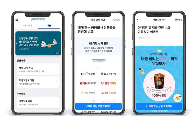 현대캐피탈, ‘대출 간편 비교’…출시 두 달 만에 50만명↑