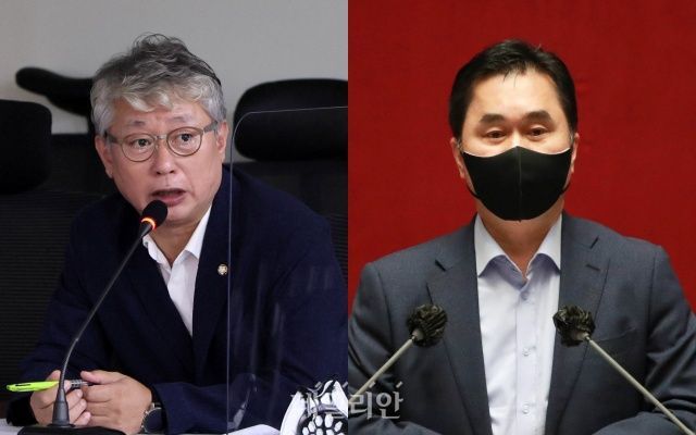 더불어민주당 조응천(왼쪽)·김종민 의원 ⓒ데일리안 홍금표 기자