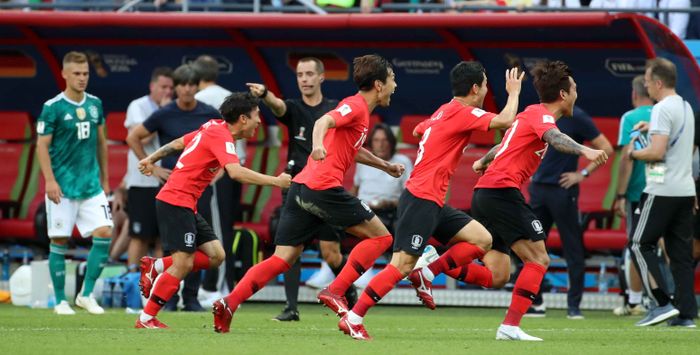 4년 전 러시아월드컵서 세계최강 독일을 격파했던 한국 축구. ⓒ 뉴시스