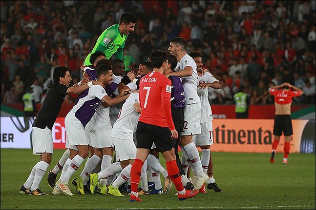 2019 아시아축구연맹(AFC) 아시안컵 8강전에서 카타르에 덜미를 잡혔던 한국 축구. ⓒ 데일리안DB