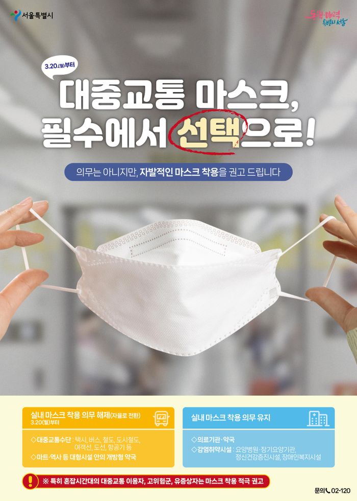 서울시의 자발적 마스크 착용 홍보 포스터 ⓒ서울시 제공