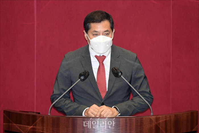 국민의힘 차기 정책위의장으로 내정된 박대출 의원 ⓒ데일리안 홍금표 기자