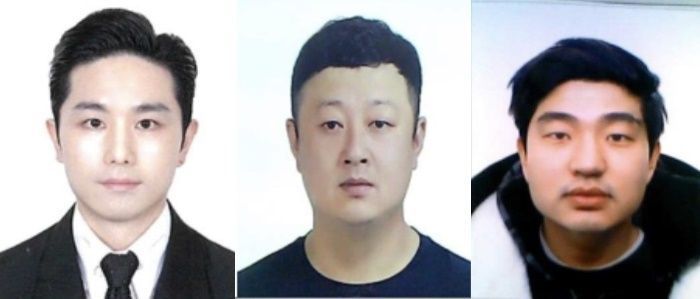서울 강남에서 40대 여성을 납치·살해하고 시신을 유기한 3인조. 왼쪽부터 이경우(36), 황대한(36), 연지호(30).ⓒ연합뉴스