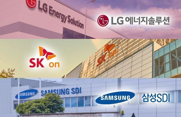 배터리3사(LG에너지솔루션·SK온·삼성SDI) 각 사 공장 전경 및 CI. ⓒ박진희 데일리안 그래픽디자이너