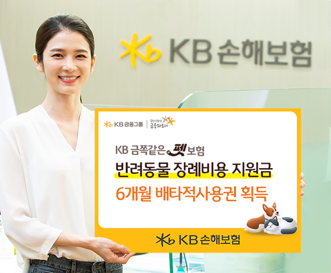 KB손보, 반려동물 장례비용 지원금 6개월 배타적사용권 획득