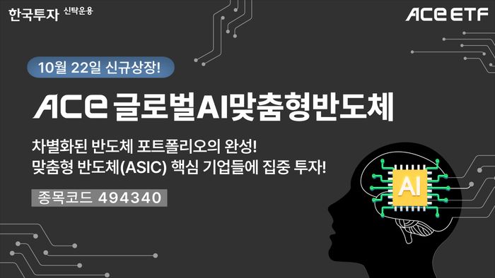 한투운용, ‘글로벌AI 맞춤형 반도체 ETF’ 신규 상장