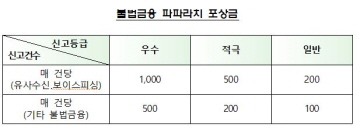 유사수신·보이스피싱 신고하면 최대 1000만원 포상금