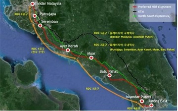 철도공단, '말레이시아~싱가포르 고속철도' 토목 설계 수주
