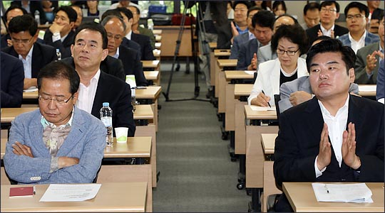 한국당 당권주자들, 지방선거 출마 서로 권하며 가시 돋힌 설전