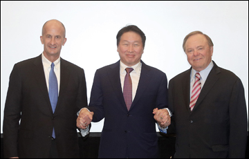 미국 간 최태원 회장, GE와 셰일가스 개발 협력 제휴