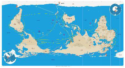 ‘거꾸로 세계지도’ 제작한 해수부 “글로벌 해양강국 꿈 담았다”