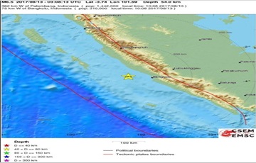 인도네시아 수마트라 섬 남부서 규모 6.5 지진