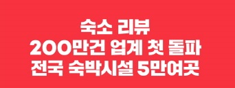 여기어때 “숙박시설 5만곳, 리얼리뷰 200만개 검증”