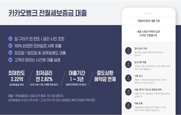 [종합] 카카오뱅크 '전월세보증금대출' 1000억원 한도 특별판매