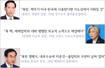 송영무·강경화·조명균, 文정부 외교안보라인 엇박자
