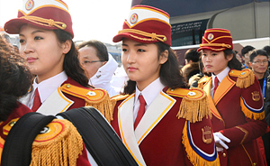 [평창2018] 선수촌으로 향하는 미녀 북한 응원단