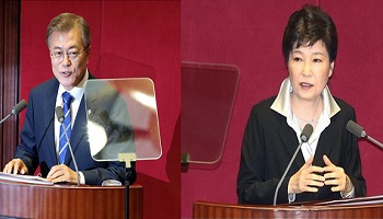 文대통령-박근혜 '같은 속담, 다른 활용법'