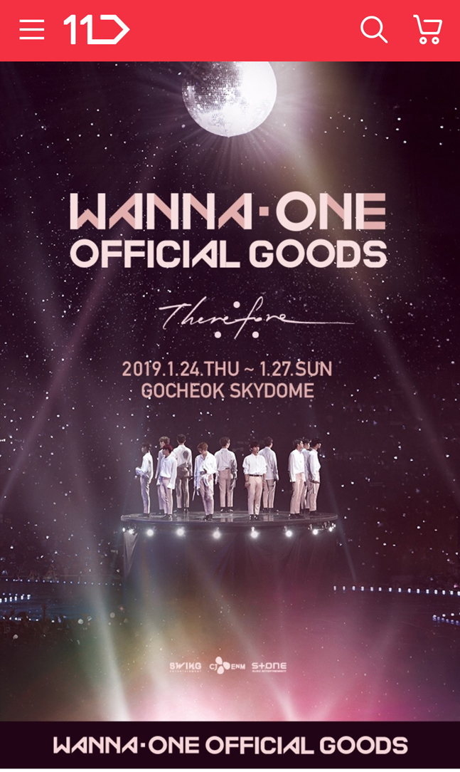 11번가, 워너원 공식 콘서트 굿즈 22종 단독 판매